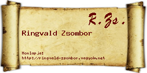 Ringvald Zsombor névjegykártya
